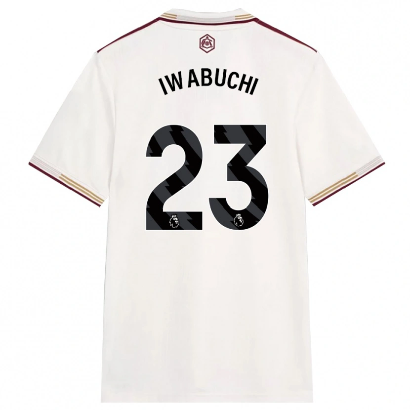 Danxen Heren Mana Iwabuchi #23 Gebroken Wit Bourgondisch Thuisshirt Derde Tenue 2025/26 T-Shirt