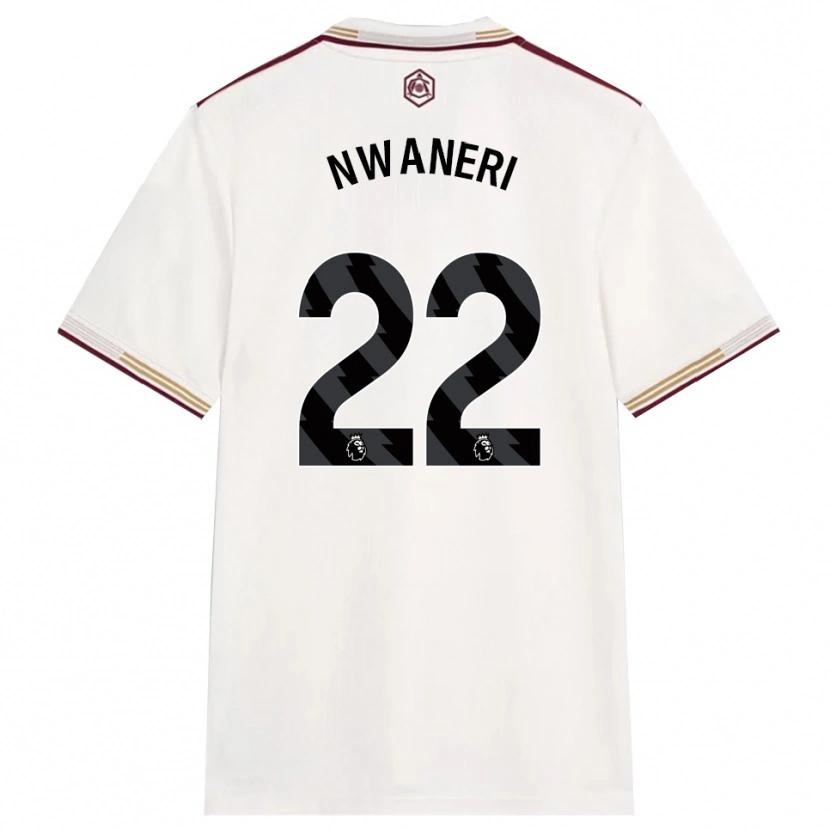 Danxen Heren Ethan Nwaneri #22 Gebroken Wit Bourgondisch Thuisshirt Derde Tenue 2025/26 T-Shirt