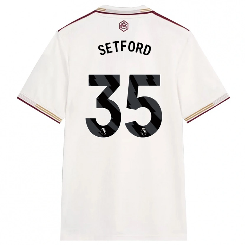 Danxen Heren Tommy Setford #35 Gebroken Wit Bourgondisch Thuisshirt Derde Tenue 2025/26 T-Shirt