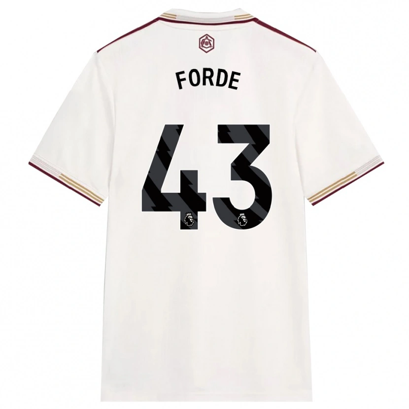 Danxen Heren Romari Forde #43 Gebroken Wit Bourgondisch Thuisshirt Derde Tenue 2025/26 T-Shirt