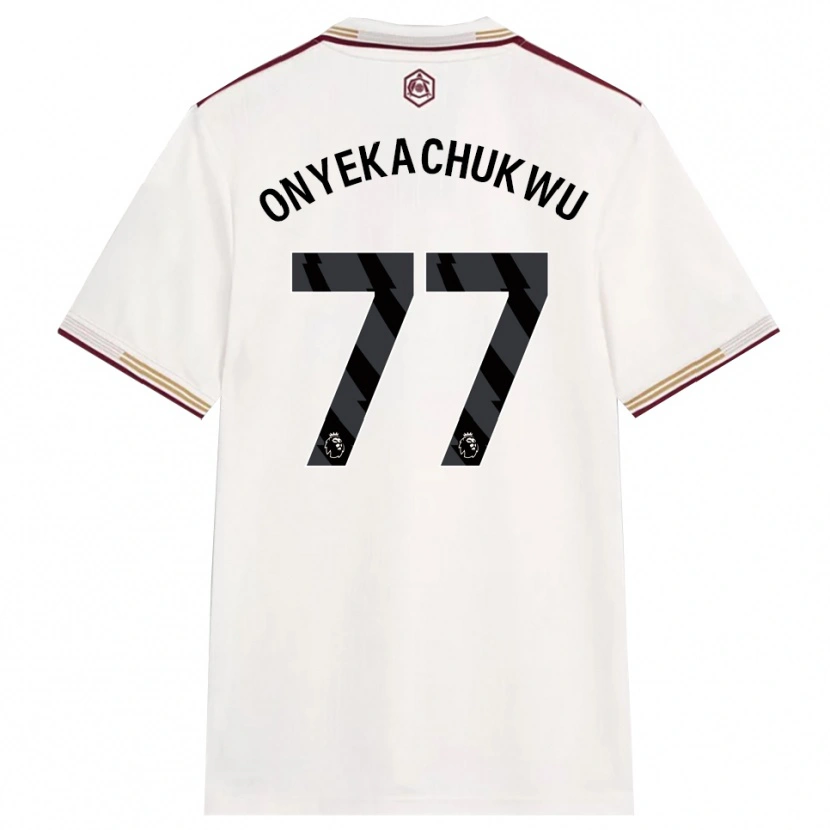 Danxen Heren Samuel Onyekachukwu #77 Gebroken Wit Bourgondisch Thuisshirt Derde Tenue 2025/26 T-Shirt