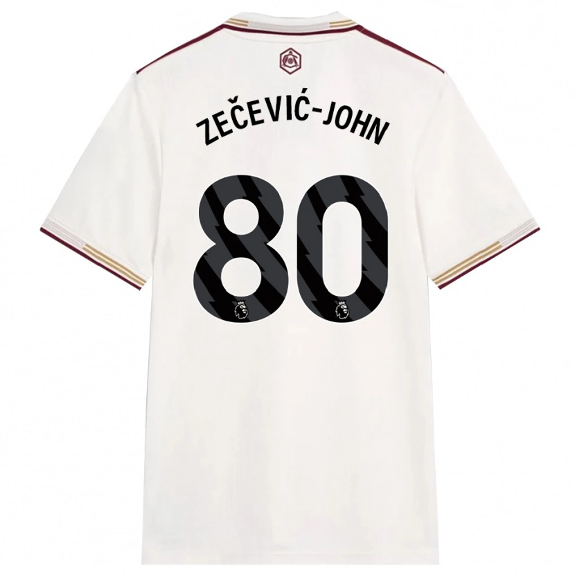 Danxen Heren Louis Zečević-John #80 Gebroken Wit Bourgondisch Thuisshirt Derde Tenue 2025/26 T-Shirt