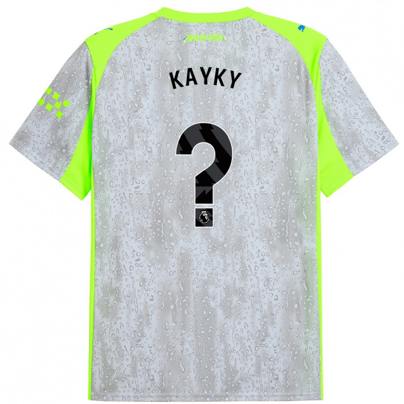 Danxen Heren Kayky #0 Grijs Geel Thuisshirt Derde Tenue 2025/26 T-Shirt