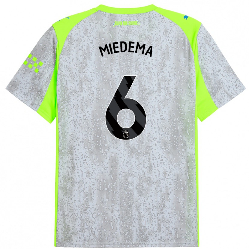 Danxen Heren Vivianne Miedema #6 Grijs Geel Thuisshirt Derde Tenue 2025/26 T-Shirt