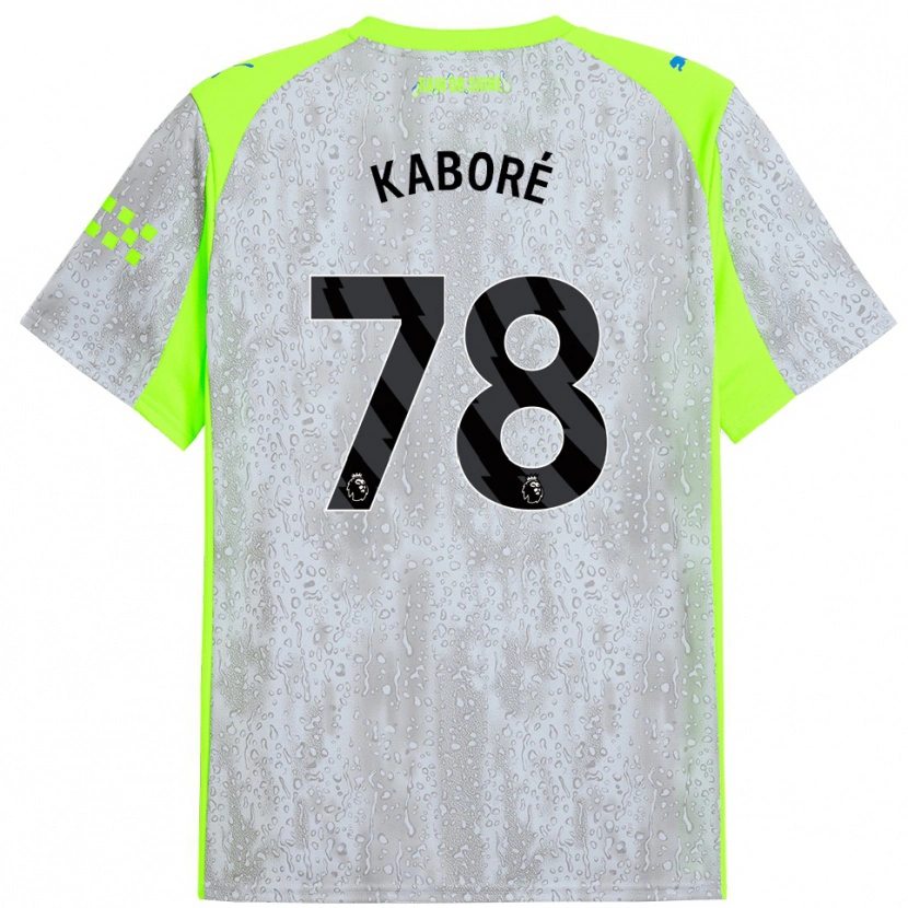 Danxen Heren Issa Kaboré #78 Grijs Geel Thuisshirt Derde Tenue 2025/26 T-Shirt