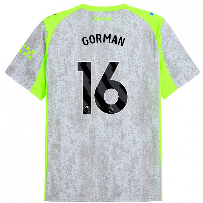 Danxen Heren Finlay Gorman #16 Grijs Geel Thuisshirt Derde Tenue 2025/26 T-Shirt