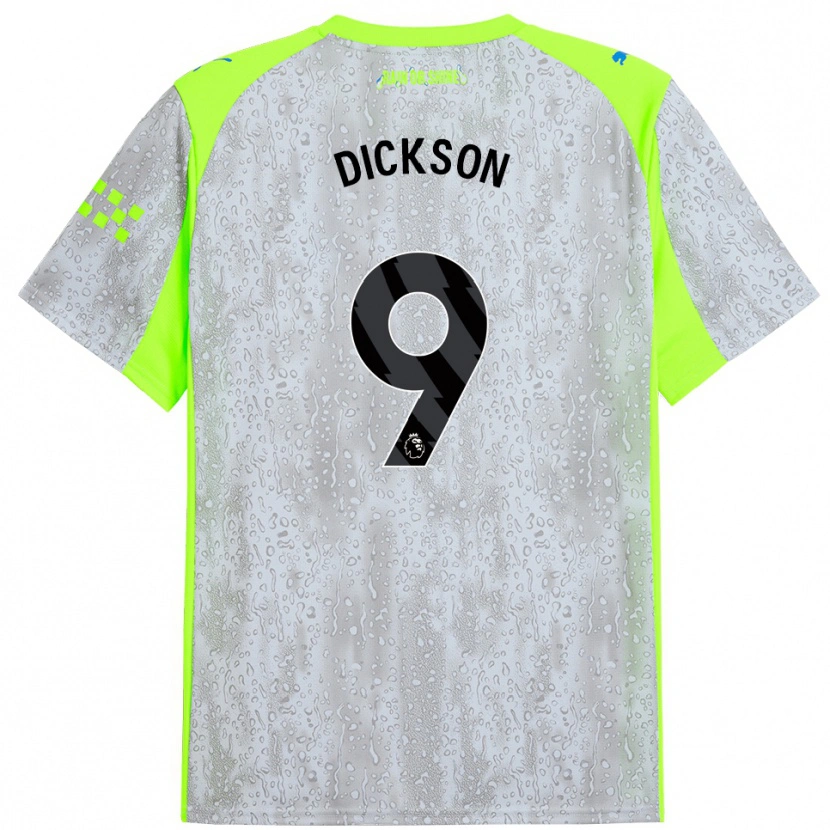 Danxen Heren Will Dickson #9 Grijs Geel Thuisshirt Derde Tenue 2025/26 T-Shirt
