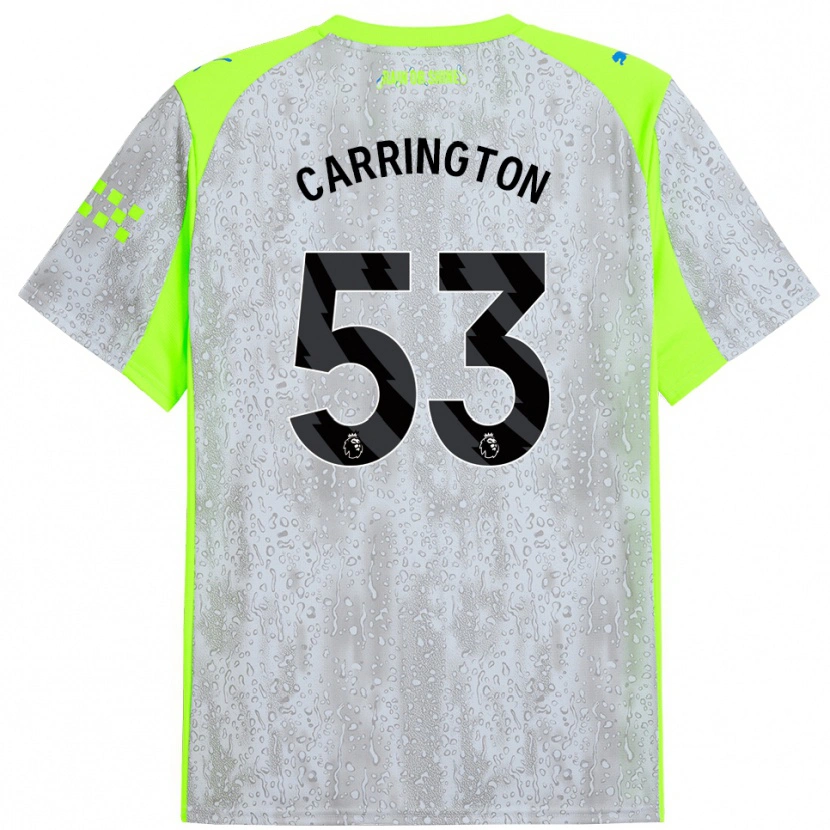 Danxen Heren Ezra Carrington #53 Grijs Geel Thuisshirt Derde Tenue 2025/26 T-Shirt