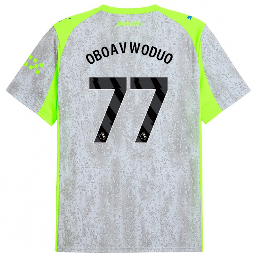 Danxen Heren Justin Oboavwoduo #77 Grijs Geel Thuisshirt Derde Tenue 2025/26 T-Shirt
