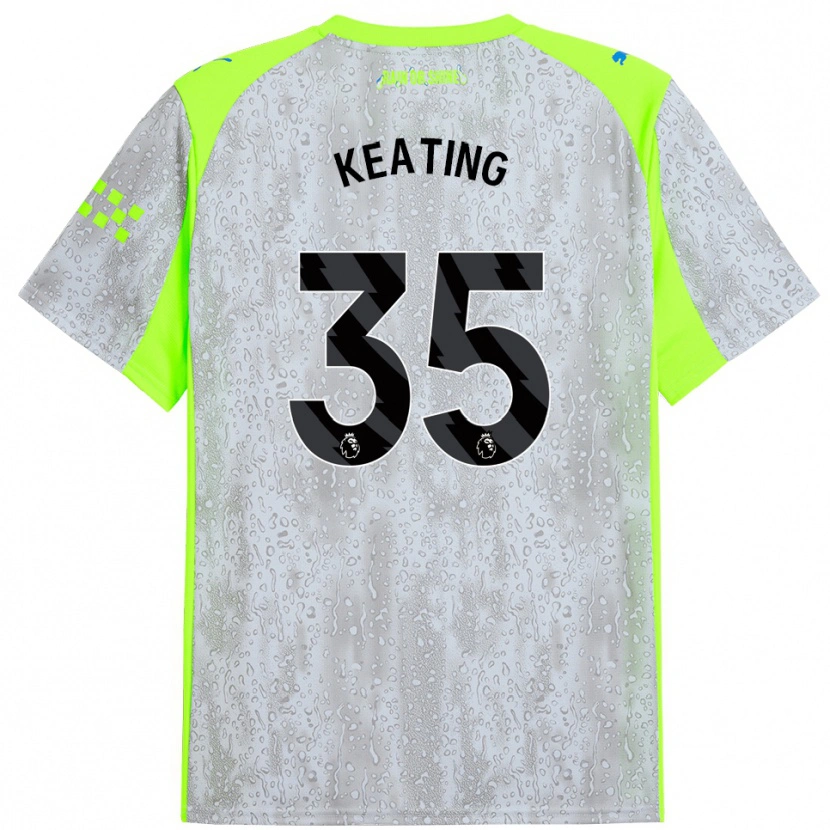 Danxen Heren Khiara Keating #35 Grijs Geel Thuisshirt Derde Tenue 2025/26 T-Shirt