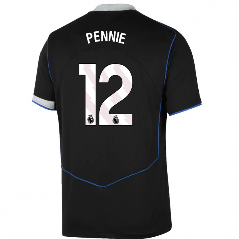 Danxen Heren Andrew Pennie #12 Zwart Blauw Zilver Thuisshirt Derde Tenue 2025/26 T-Shirt