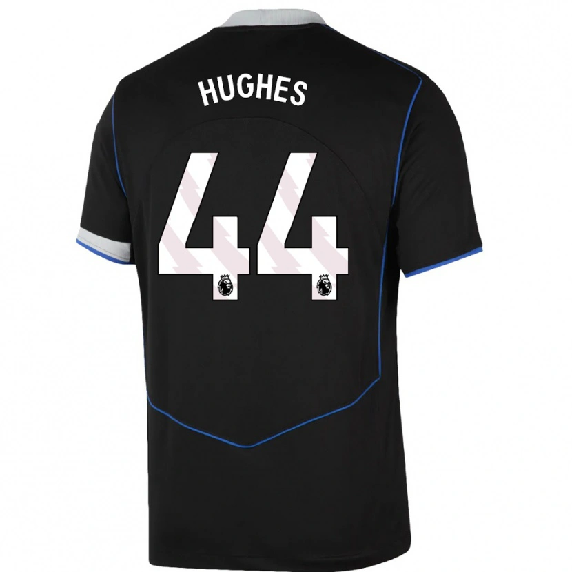 Danxen Heren Brodi Hughes #44 Zwart Blauw Zilver Thuisshirt Derde Tenue 2025/26 T-Shirt