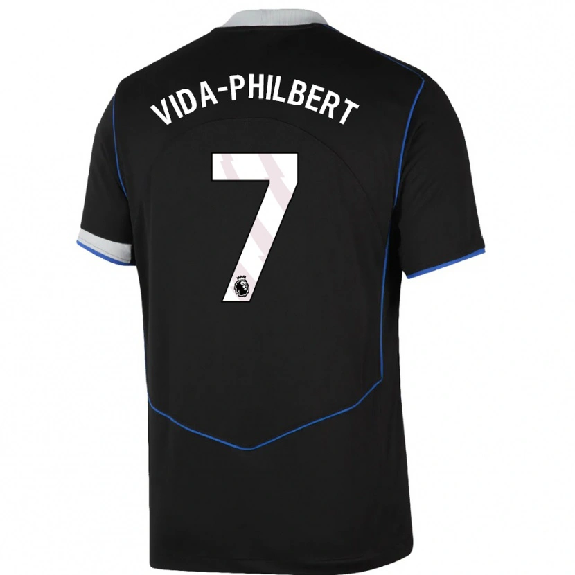 Danxen Heren Joel Philbert #7 Zwart Blauw Zilver Thuisshirt Derde Tenue 2025/26 T-Shirt