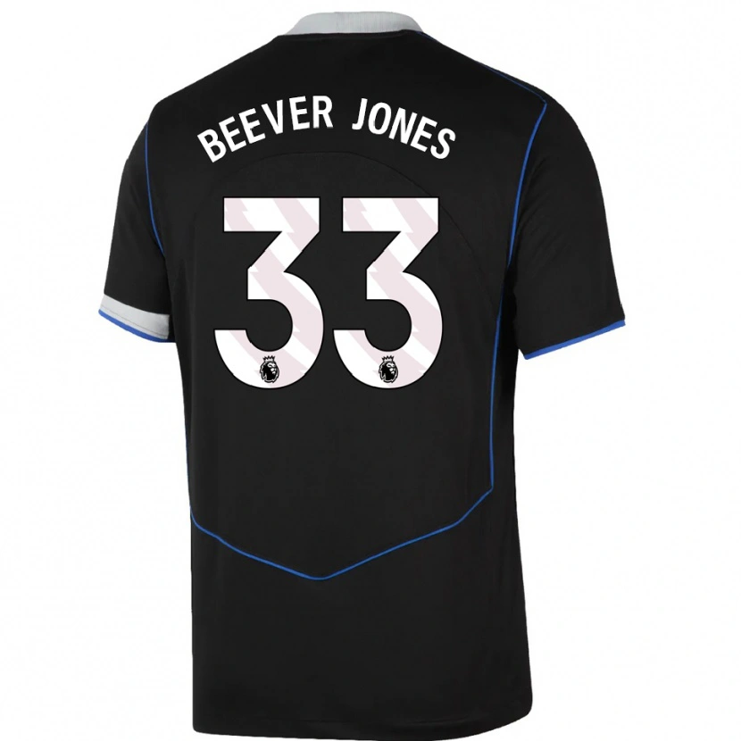 Danxen Heren Aggie Beever-Jones #33 Zwart Blauw Zilver Thuisshirt Derde Tenue 2025/26 T-Shirt