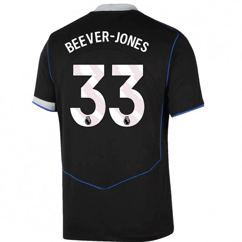 Danxen Heren Aggie Beever-Jones #33 Zwart Blauw Zilver Thuisshirt Derde Tenue 2025/26 T-Shirt