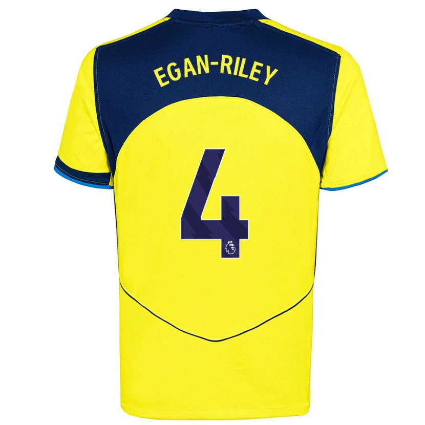 Danxen Heren Roman Egan-Riley #4 Geel Marineblauw Thuisshirt Derde Tenue 2025/26 T-Shirt