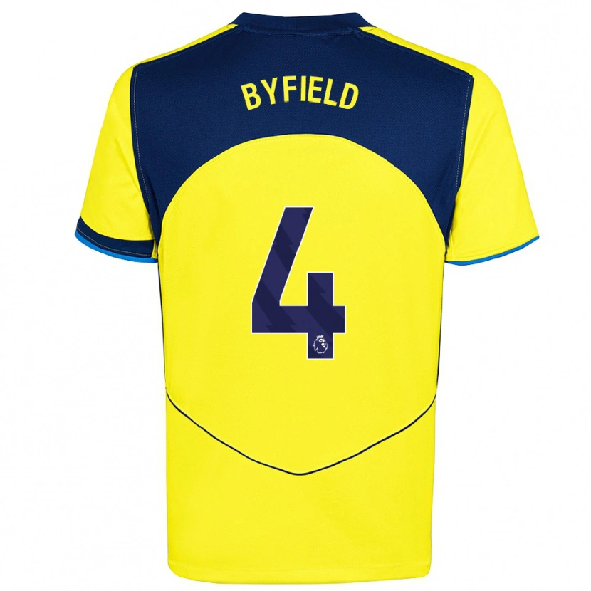 Danxen Heren Junai Byfield #4 Geel Marineblauw Thuisshirt Derde Tenue 2025/26 T-Shirt