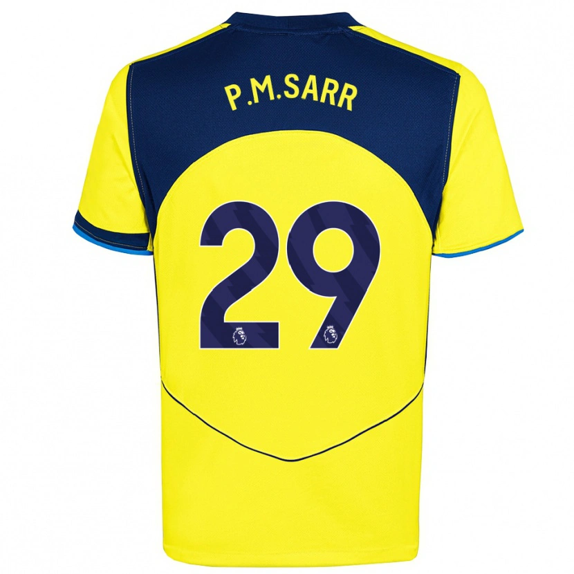 Danxen Heren Pape Matar Sarr #29 Geel Marineblauw Thuisshirt Derde Tenue 2025/26 T-Shirt