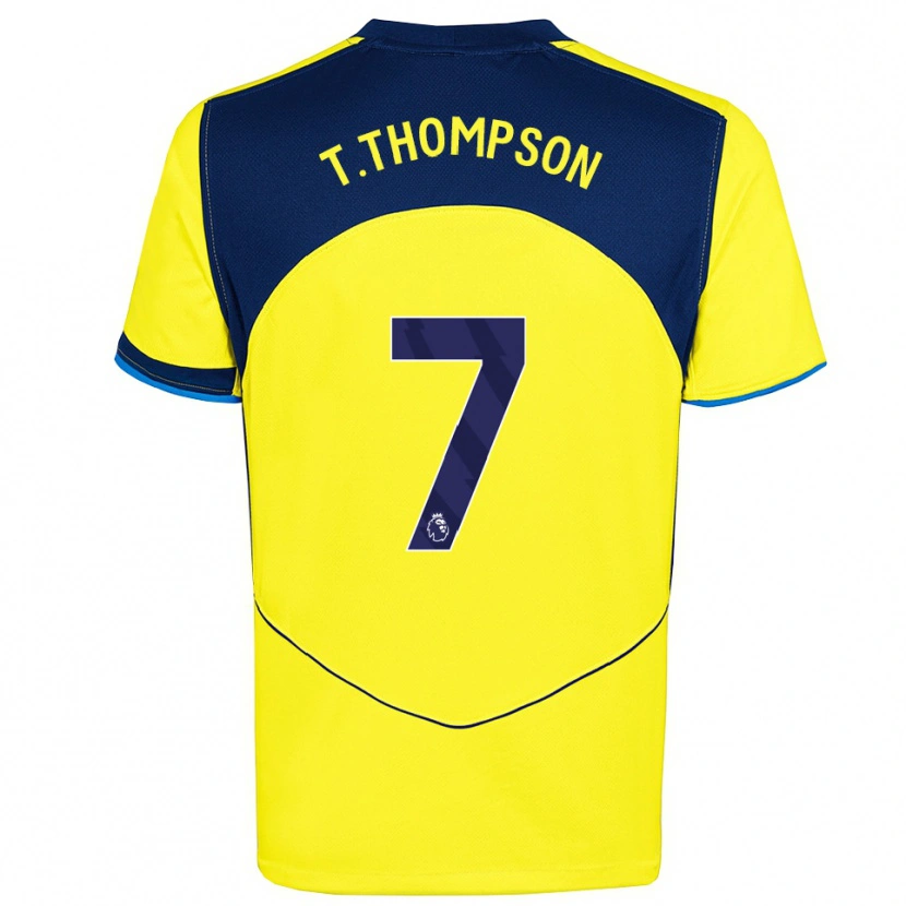 Danxen Heren Tynan Thompson #7 Geel Marineblauw Thuisshirt Derde Tenue 2025/26 T-Shirt