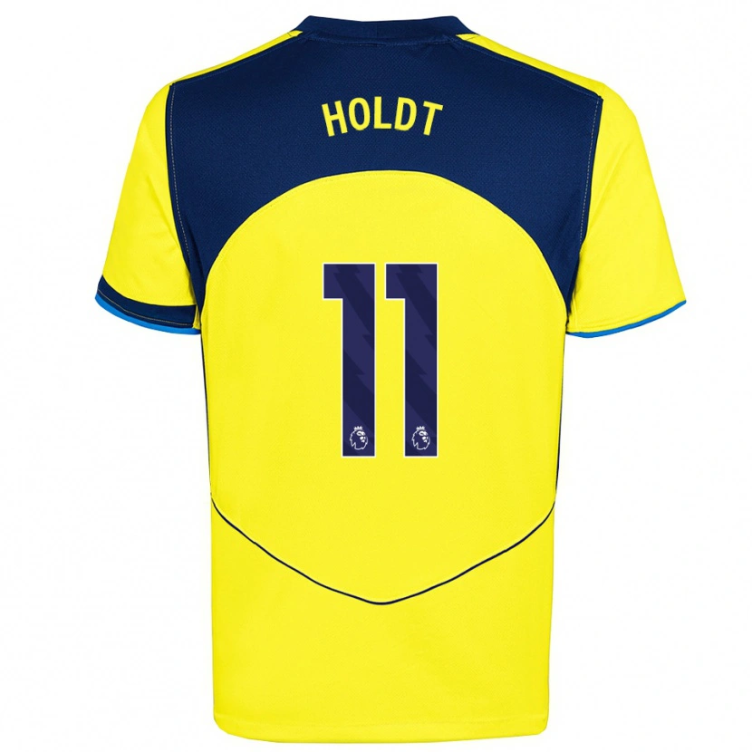 Danxen Heren Olivia Holdt #11 Geel Marineblauw Thuisshirt Derde Tenue 2025/26 T-Shirt