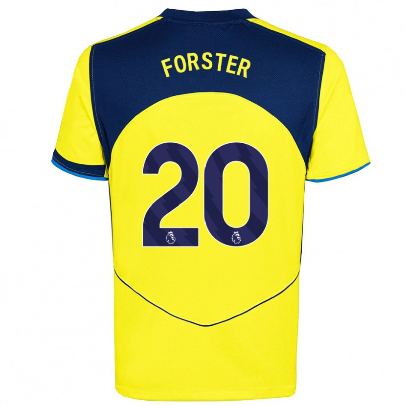 Danxen Heren Fraser Forster #20 Geel Marineblauw Thuisshirt Derde Tenue 2025/26 T-Shirt
