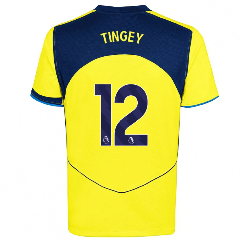 Danxen Heren Tyler Tingey #12 Geel Marineblauw Thuisshirt Derde Tenue 2025/26 T-Shirt