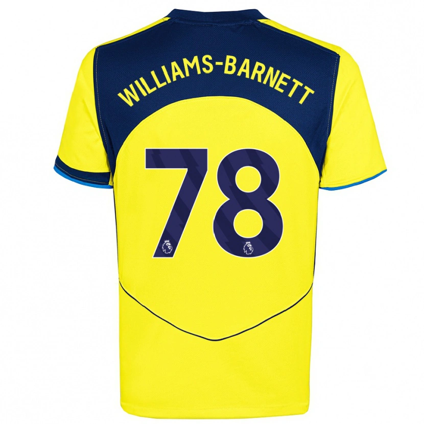 Danxen Heren Lucá Williams-Barnett #78 Geel Marineblauw Thuisshirt Derde Tenue 2025/26 T-Shirt