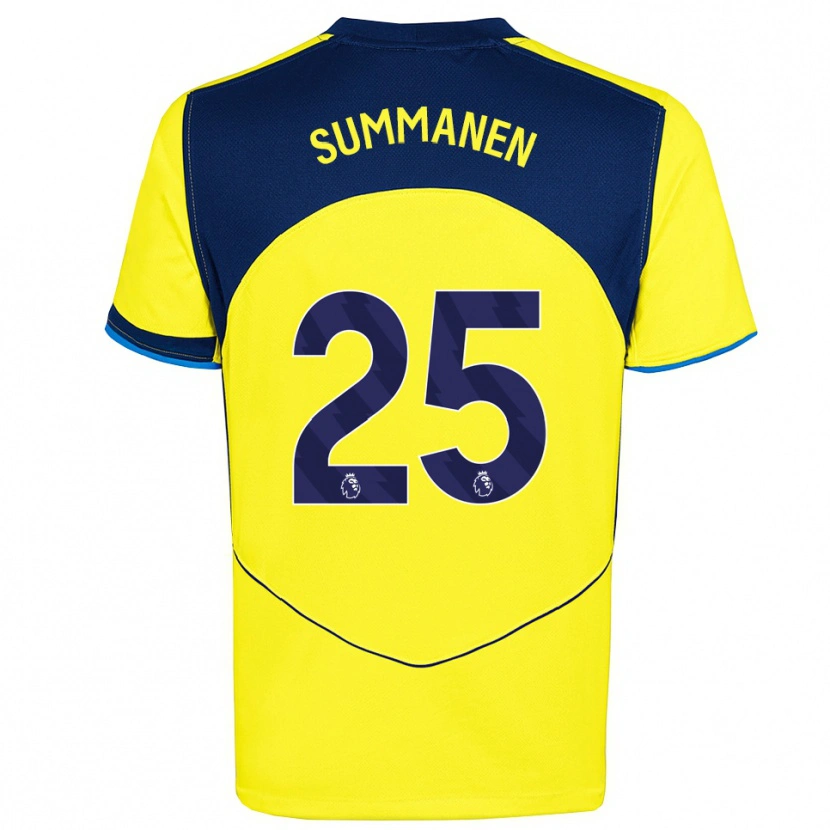Danxen Heren Eveliina Summanen #25 Geel Marineblauw Thuisshirt Derde Tenue 2025/26 T-Shirt
