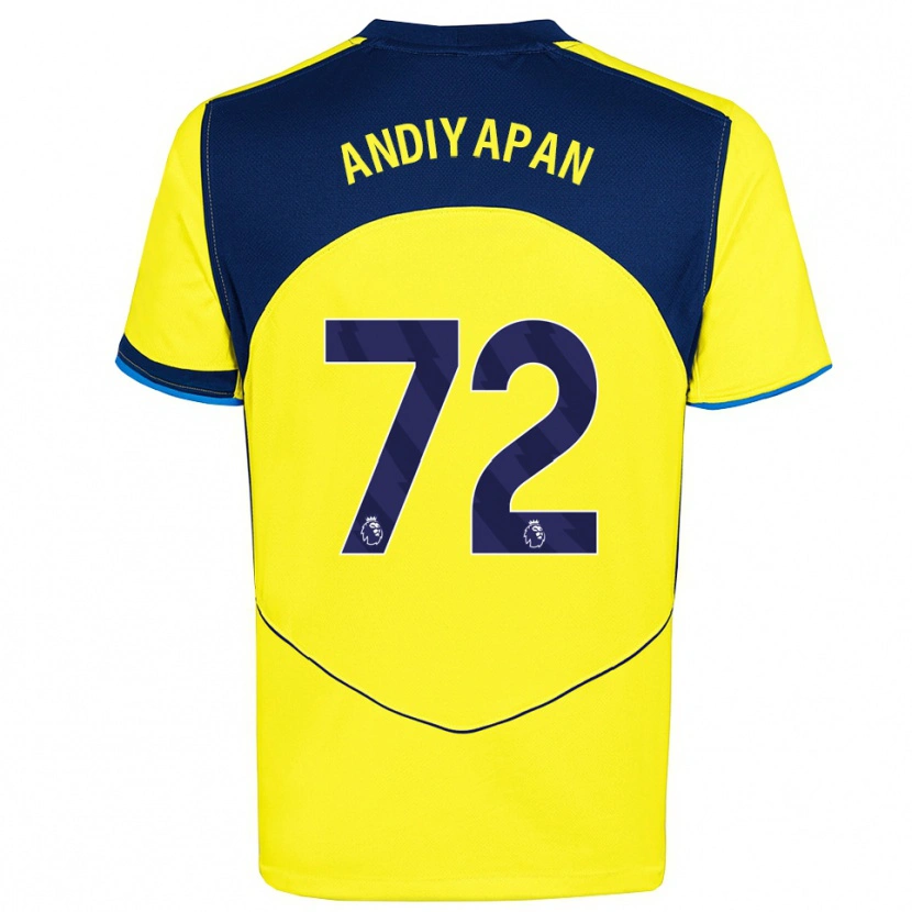 Danxen Heren William Andiyapan #72 Geel Marineblauw Thuisshirt Derde Tenue 2025/26 T-Shirt