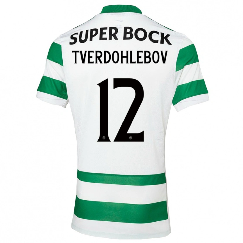 Danxen Dames Alex Tverdohlebov #12 Groen Wit Thuisshirt Thuistenue 2025/26 T-Shirt