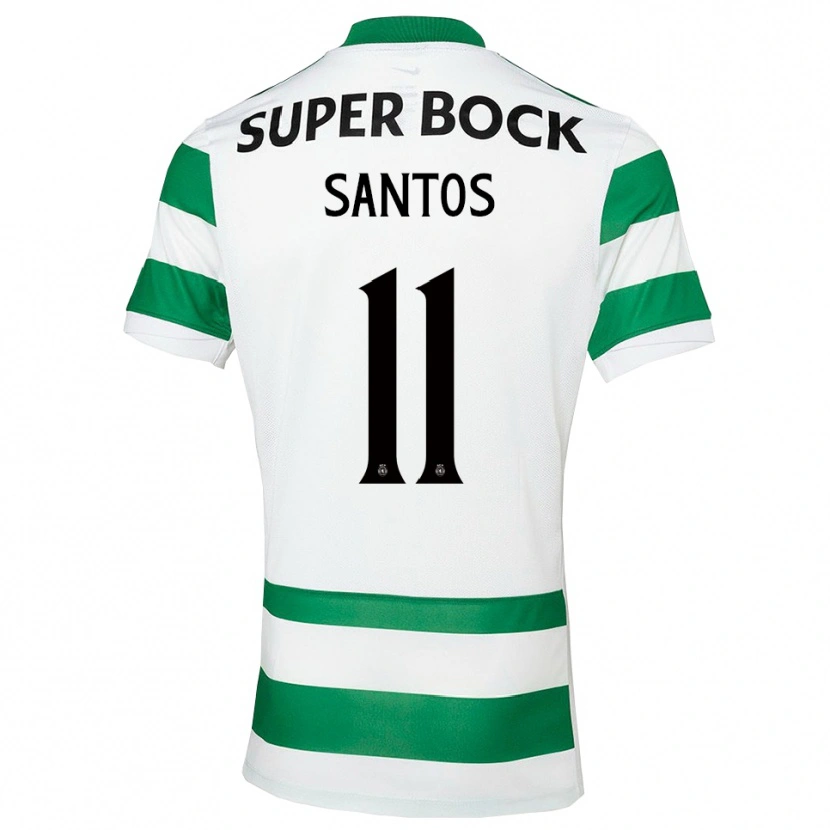 Danxen Dames Nuno Santos #11 Groen Wit Thuisshirt Thuistenue 2025/26 T-Shirt
