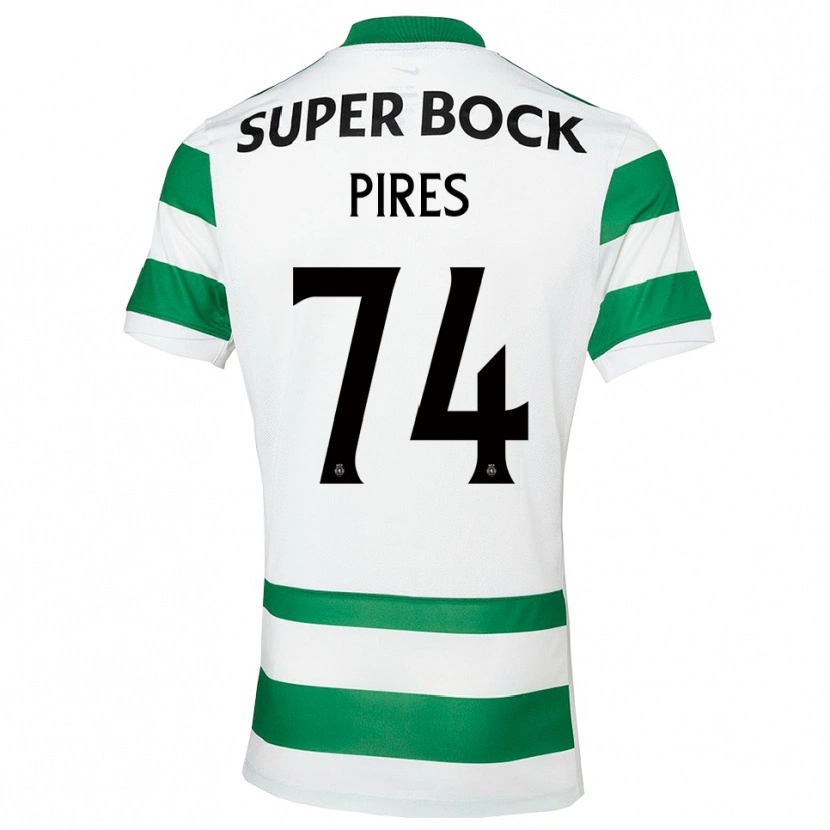 Danxen Dames Guilherme Pires #74 Groen Wit Thuisshirt Thuistenue 2025/26 T-Shirt