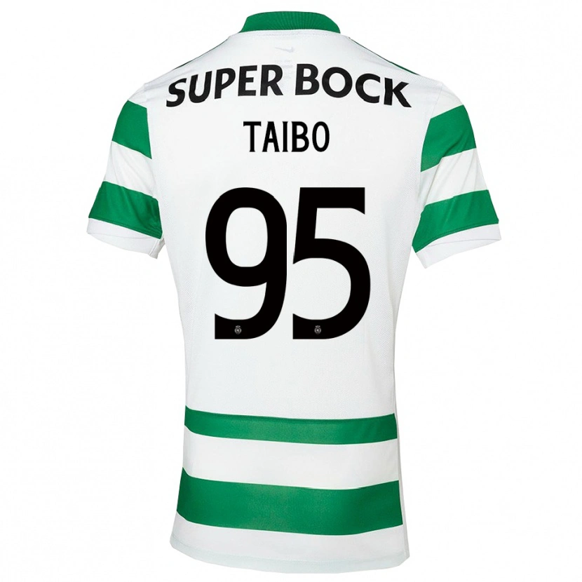 Danxen Dames Lucas Taibo #95 Groen Wit Thuisshirt Thuistenue 2025/26 T-Shirt