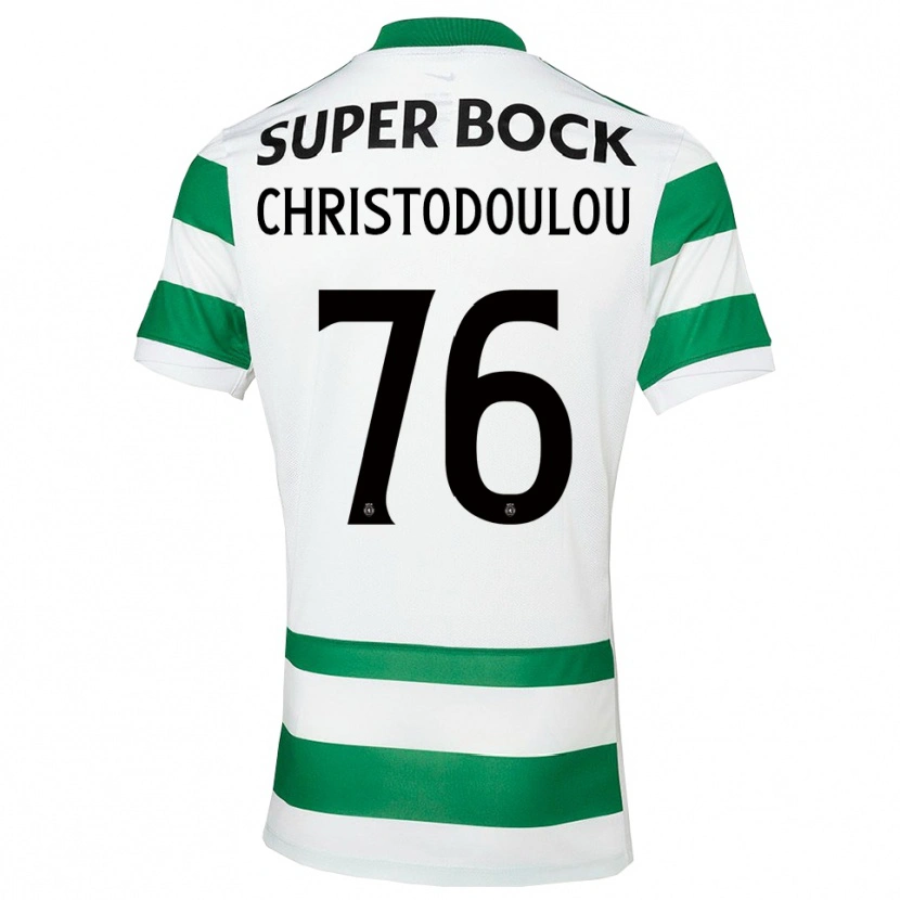 Danxen Dames Argyris Christodoulou #76 Groen Wit Thuisshirt Thuistenue 2025/26 T-Shirt