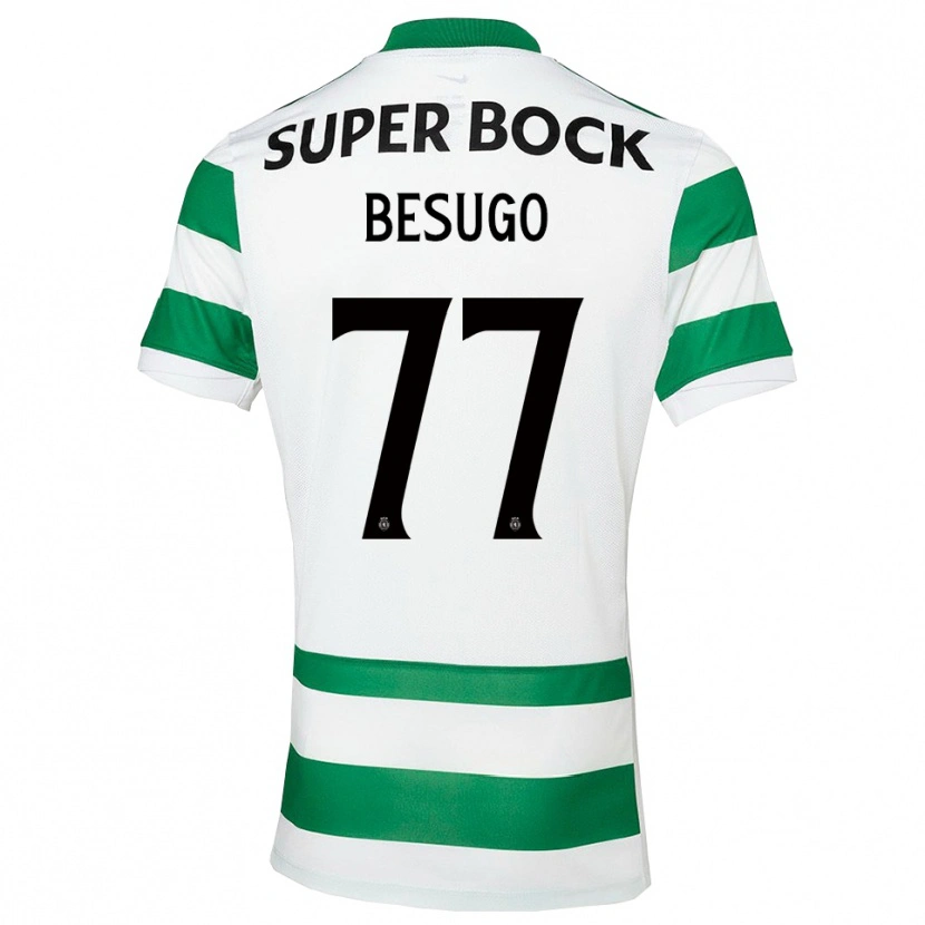 Danxen Dames Rafael Besugo #77 Groen Wit Thuisshirt Thuistenue 2025/26 T-Shirt