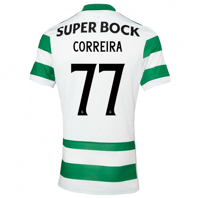 Danxen Dames Alicia Figueiredo Lima Correia #77 Groen Wit Thuisshirt Thuistenue 2025/26 T-Shirt