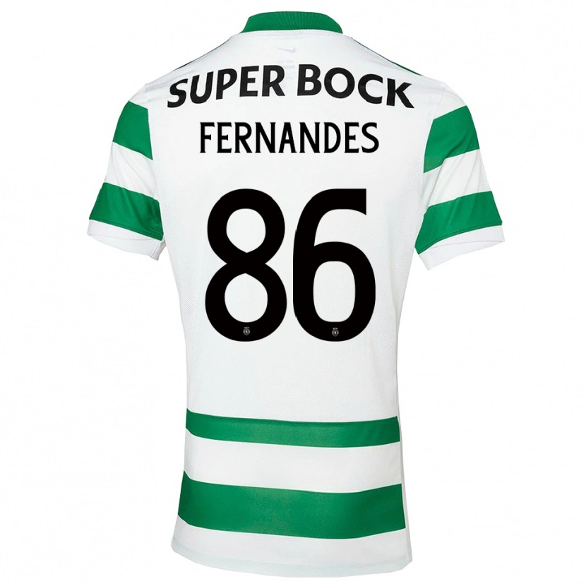 Danxen Dames Emanuel Fernandes #86 Groen Wit Thuisshirt Thuistenue 2025/26 T-Shirt