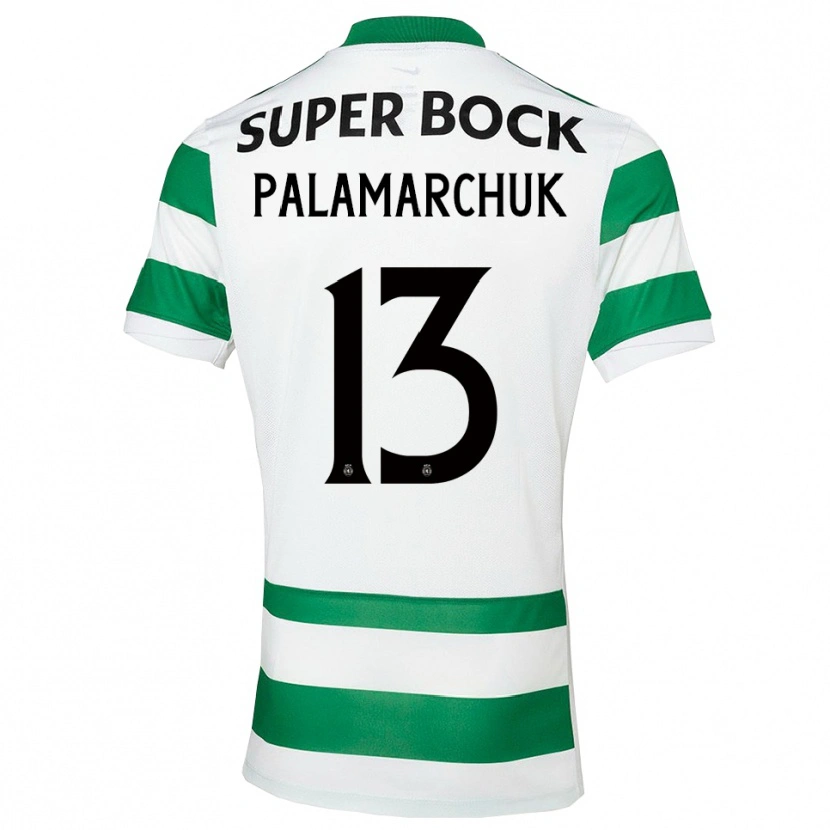 Danxen Dames Cristiano Vitaly Palamarchuk #13 Groen Wit Thuisshirt Thuistenue 2025/26 T-Shirt