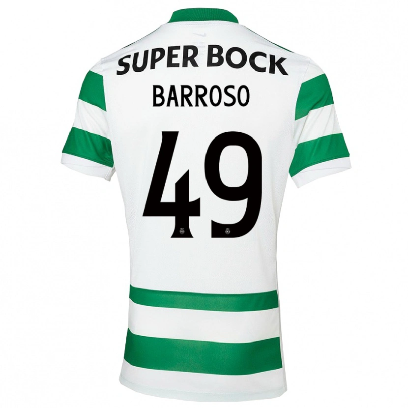 Danxen Dames Leonardo Barroso #49 Groen Wit Thuisshirt Thuistenue 2025/26 T-Shirt