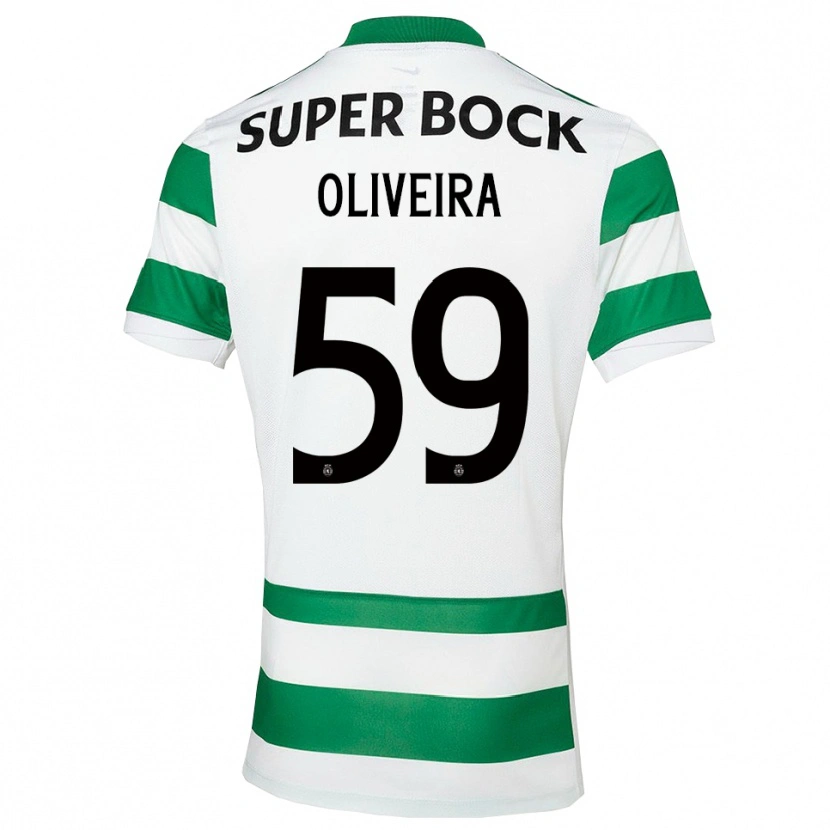 Danxen Dames Kauã Oliveira #59 Groen Wit Thuisshirt Thuistenue 2025/26 T-Shirt