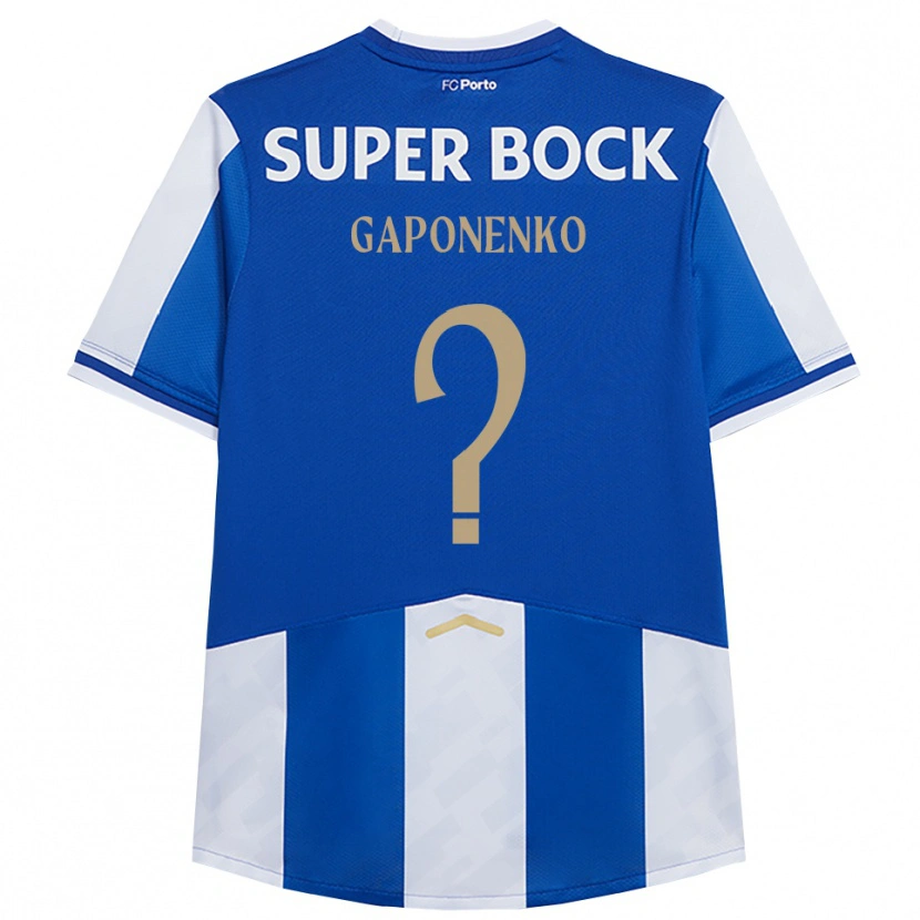 Danxen Dames Artem Gaponenko #0 Blauw Wit Thuisshirt Thuistenue 2025/26 T-Shirt