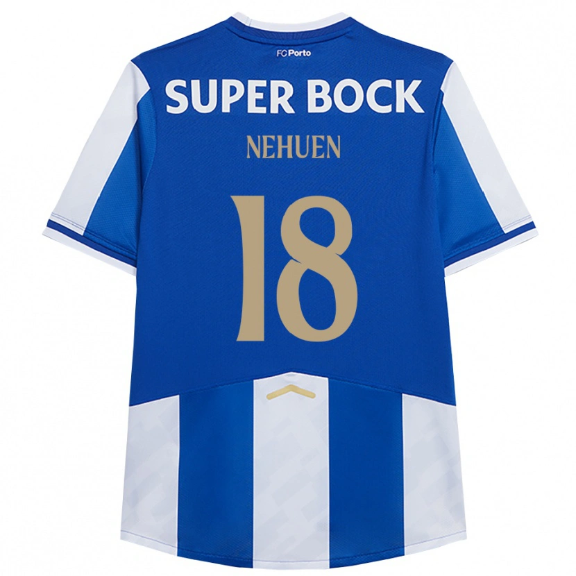Danxen Dames Nehuén Pérez #18 Blauw Wit Thuisshirt Thuistenue 2025/26 T-Shirt