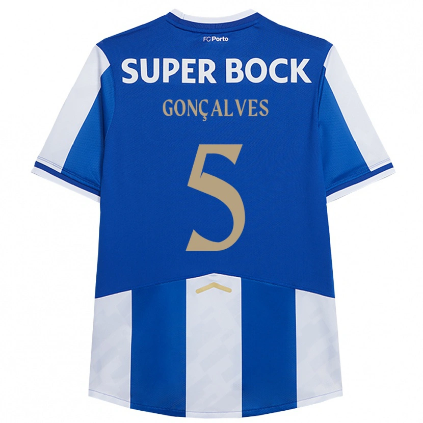 Danxen Dames Martim Gonçalves #5 Blauw Wit Thuisshirt Thuistenue 2025/26 T-Shirt