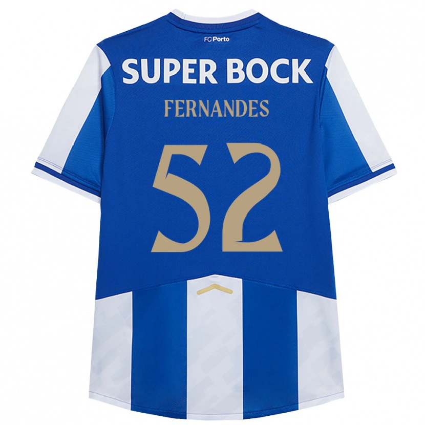Danxen Dames Martim Fernandes #52 Blauw Wit Thuisshirt Thuistenue 2025/26 T-Shirt