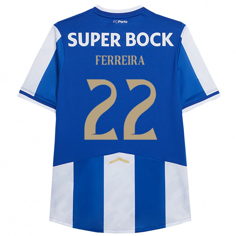 Danxen Dames Joana Ferreira #22 Blauw Wit Thuisshirt Thuistenue 2025/26 T-Shirt