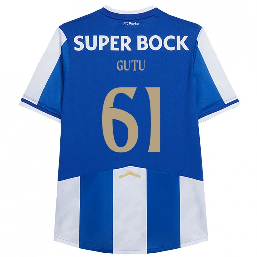 Danxen Dames Denis Gutu #61 Blauw Wit Thuisshirt Thuistenue 2025/26 T-Shirt