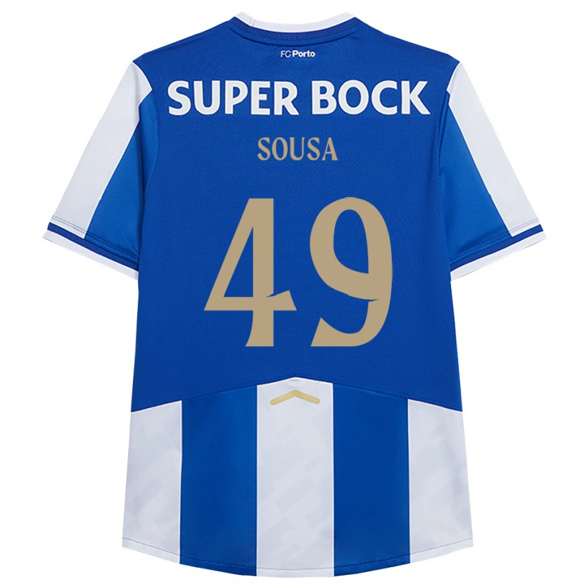 Danxen Dames Gonçalo Sousa #49 Blauw Wit Thuisshirt Thuistenue 2025/26 T-Shirt