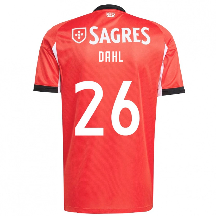 Danxen Dames Samuel Dahl #26 Rood Wit Thuisshirt Thuistenue 2025/26 T-Shirt