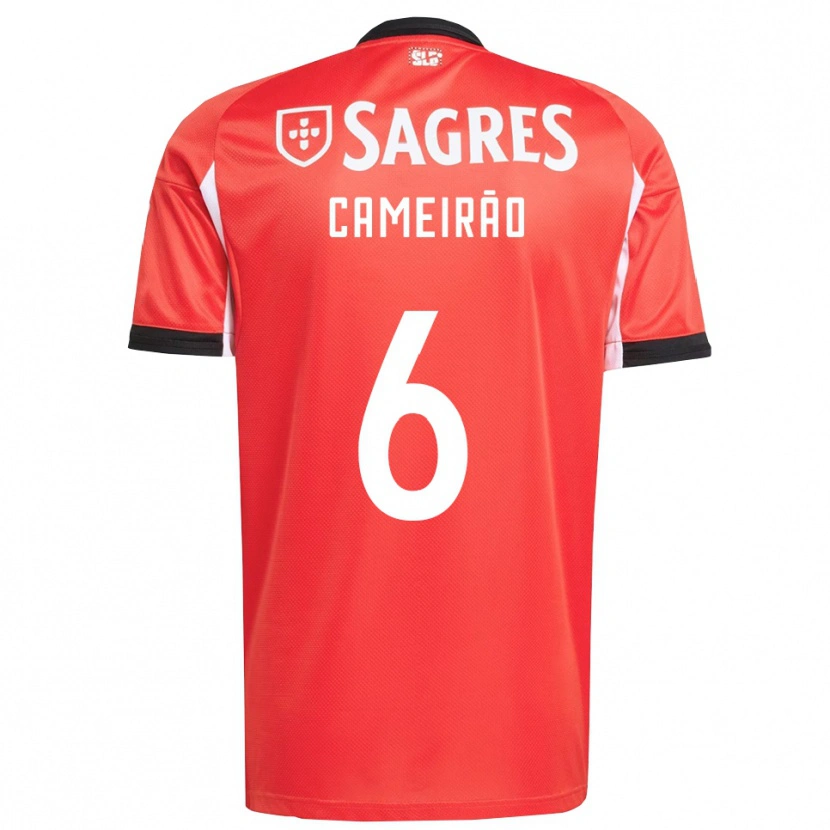 Danxen Dames Beatriz Cameirão #6 Rood Wit Thuisshirt Thuistenue 2025/26 T-Shirt