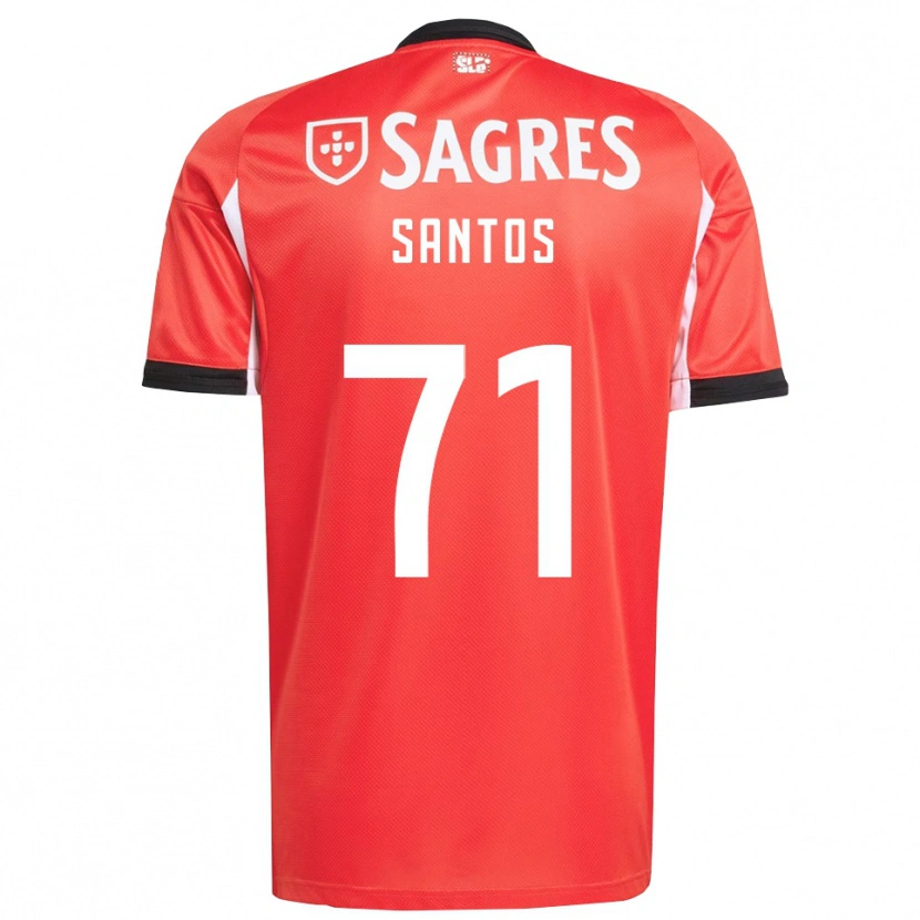 Danxen Dames Leandro Santos #71 Rood Wit Thuisshirt Thuistenue 2025/26 T-Shirt